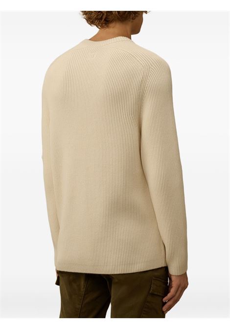 maglione girocollo uomo bianco C.P. COMPANY | 19CMKN015A-006608A103